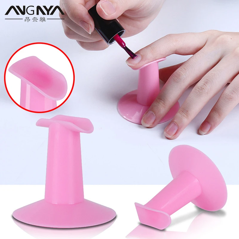 

ANGNYA Nail Finger Form Holder Finger Bracket Stand Fixed Hand Seat Pink Base Support Nail Hand Release Finger Frame Manicure