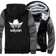 Супер Saiyan повседневное Толстовка для мужчин 2019 осень зима бренд уличная Harajuku куртка толстовки Dragon Ball Z толстые пальто для будущих мам