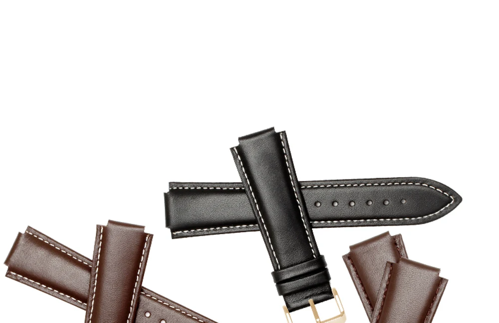 Качественная натуральная кожа wdistband 24*16 мм черный коричневый браслет eplacement ремешок для Timex T2N739 T2N721 720