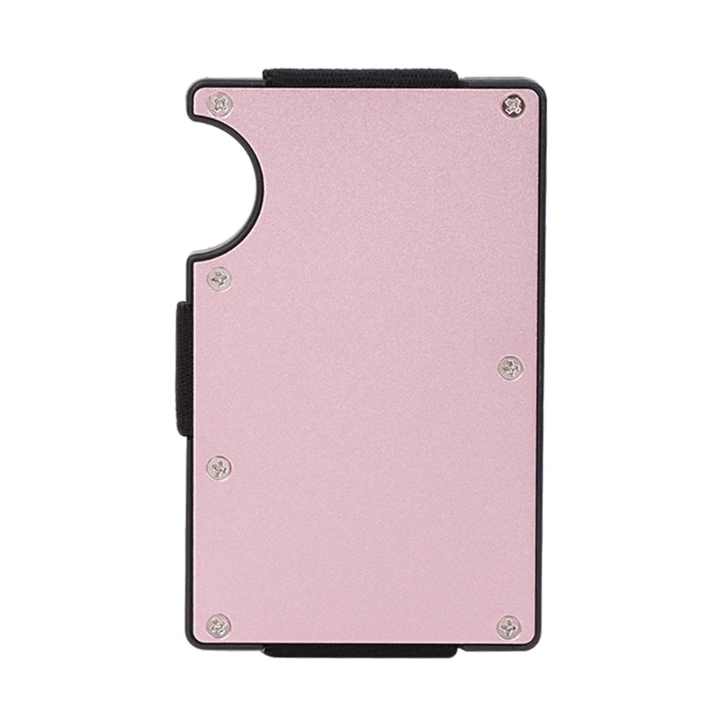 

2017 Fashion New Men Women Slim Aluminum Credit Card Holder Elastic Band New Unisex Solid Metal Clips 1pc