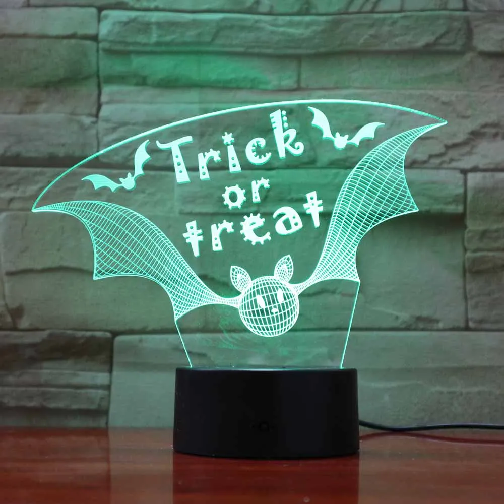 Buy 3D Creative Bat Modelling Led Nightlight 7 Colors
