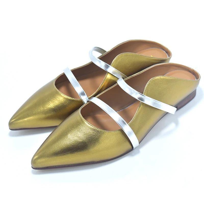 

[DaiYun] 2017 Autumn fashion new pattern solid color pointed toe shallow mouth flat bottom slippers women V850