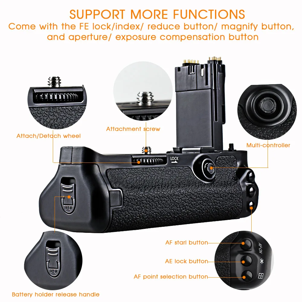 Travor Профессиональный батарейный блок для Canon 5D3 5DIII 5DMark III 3 5DS 5DSR как BG E11|battery grip|grip