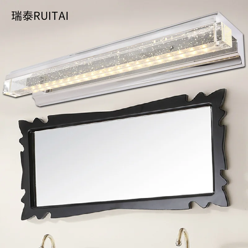 

Elegant LED square crystal lens ark lamp lens headlight k9 bubbles bathroom make-up desk lamp Free shipping