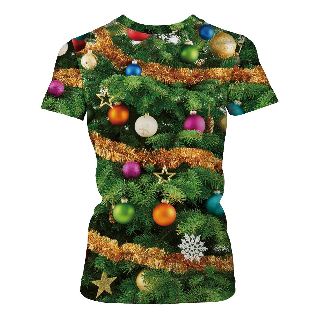 W-Yunna, модные женские футболки с рождественским узором, Рождественская елка/Собачка, 3D принт, короткий рукав, рубашка для женщин, одежда с круглым вырезом, CausalTop