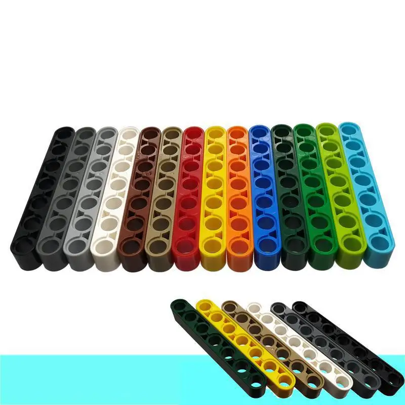 

10pcs brick accessories 32524 4495935 technology mechanical building blocks spare parts hole beam 1x7 thick hole arm