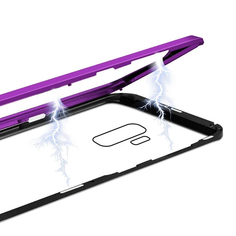 Suntaiho Magnet Metal bumper Case for Samsung note9 note8 Magnetic Adsorption Case for Samsung Galaxy S8 S9 Tempered Glass back Suntaiho Magnet Metal bumper Case for Samsung note9 note8 Magnetic Adsorption Case for Samsung Galaxy S8 S9 Tempered Glass back