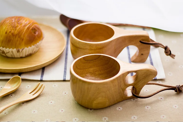 Finland Kuksa, портативная кофейная кружка, резиновая, деревянная, суп, посуда для напитков, деревянная кружка, старинная Лапландия, посуда, ручная работа, лимон, чайная чашка для влюбленных