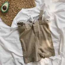 Новые модные комбинезоны для мальчиков и девочек, летние детские шорты из хлопка для 1-6 лет PV93