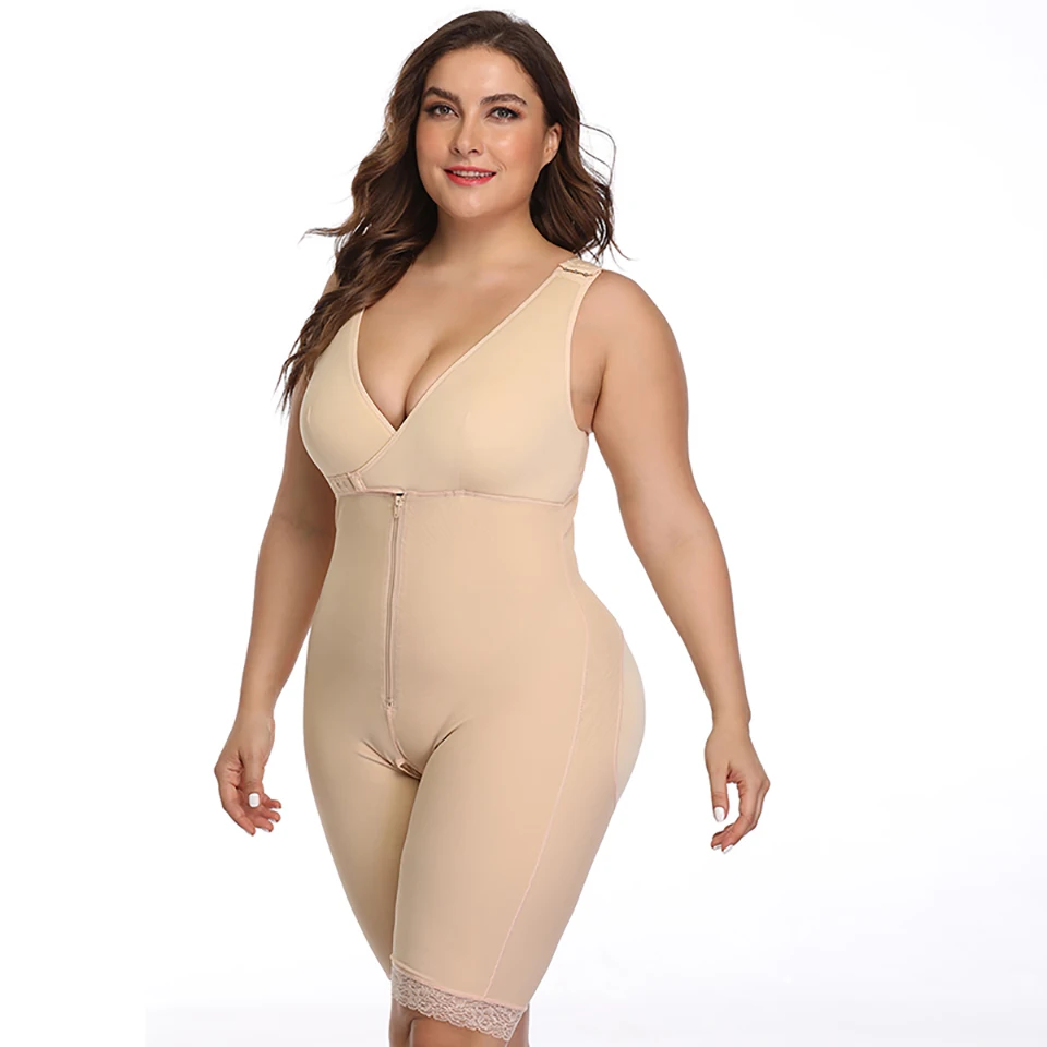 TOPMELON Body Shaper женские Связки и Корректирующее белье нижнее белье для похудения комбинезон большого размера без рукавов на молнии с открытой промежностью