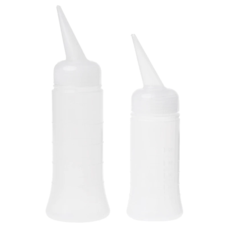 

120ml/260ml Salon Applicator Measuring Plastic Bottle Hair Styling Hairdressing