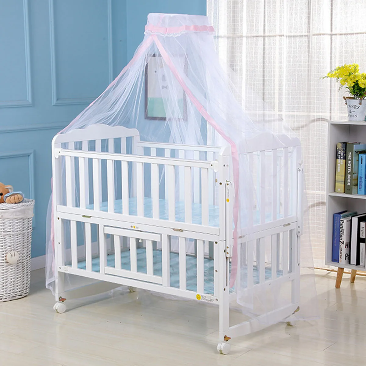 Baby Bed Mosquito Net Mesh Dome Curtain Net for Toddler Crib Cot Canopy 0U