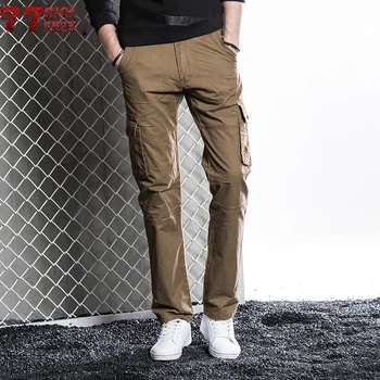 

QIQICHEN 2020 Men's Cargo Pants Trousers Autumn Zipper Military Cargo Pants Multi-pockets Tooling trousers Tactical Men Pants