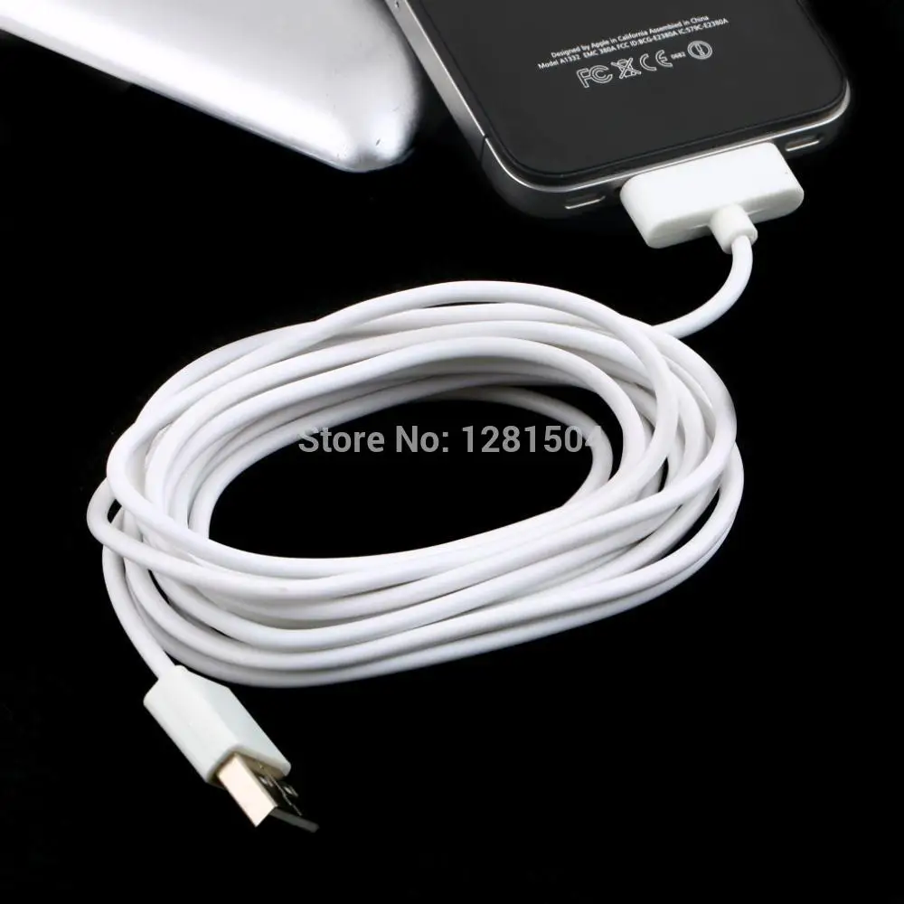 Wholesale 3m 10ft Colorful USB Charger Cable for Apple iPhone 3GS 4 4S