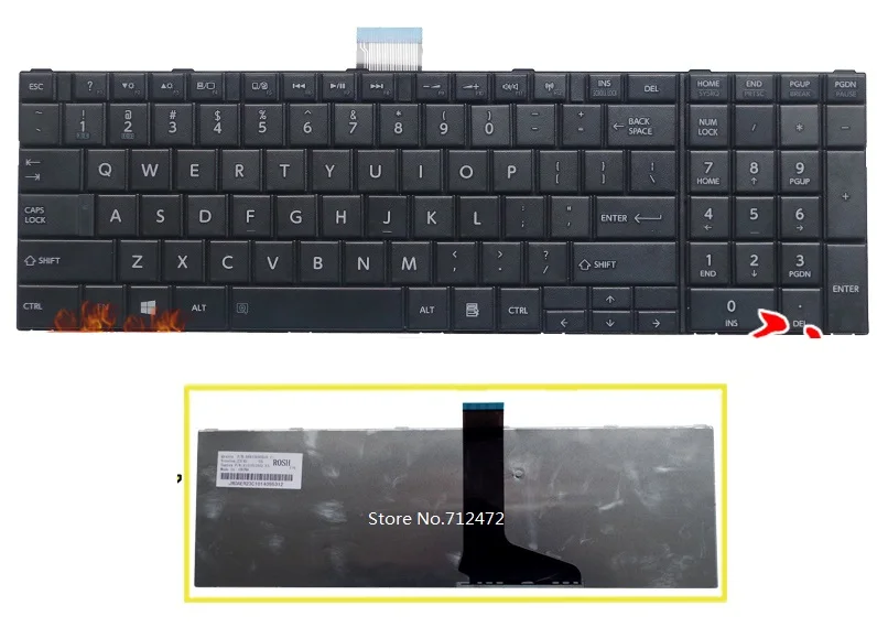 

SSEA New Laptop US Keyboard For Toshiba Satellite S850 S850D S855 S855-01L S855-043 S855-045 S855-050 S855-S5251 S855-S5254