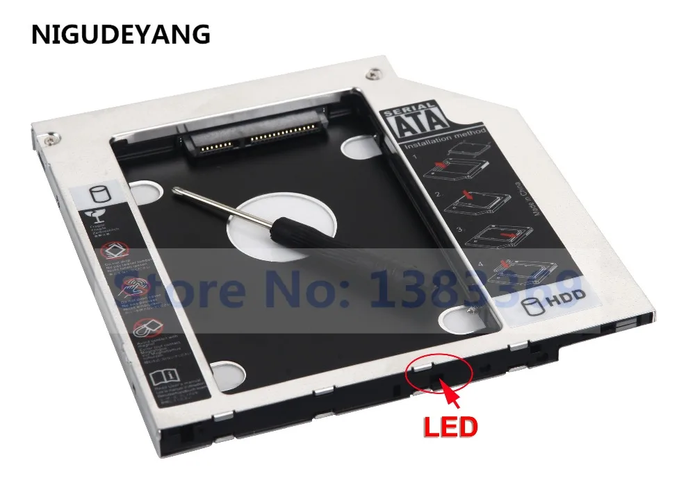 NIGUDEYANG 2nd жесткий диск HDD SSD Caddy адаптер для Asus D553MA F550z pu550ca x450jn