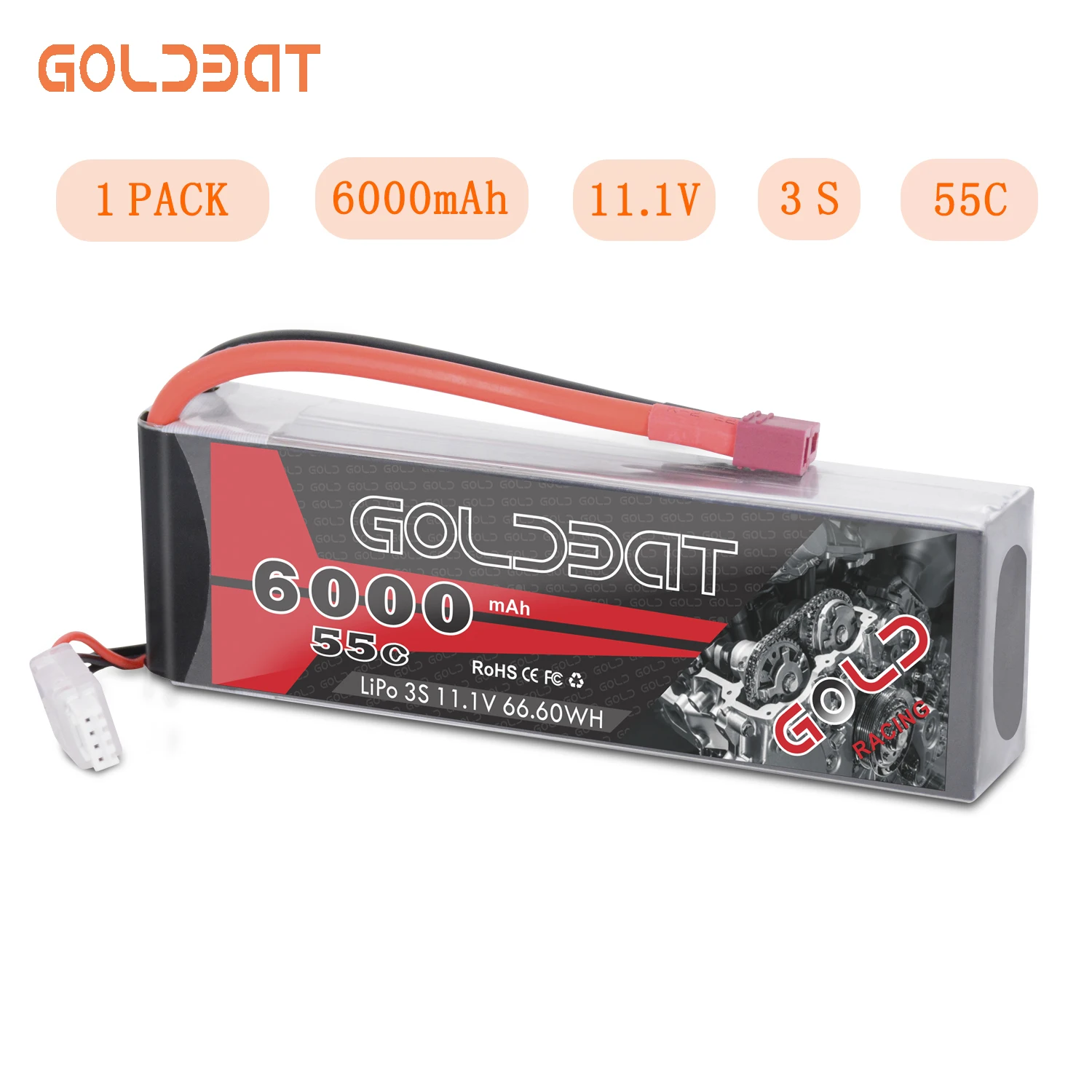 Аккумулятор GOLDBAT 11 1 В lipo для радиоуправляемого автомобиля 6000 мАч 3S