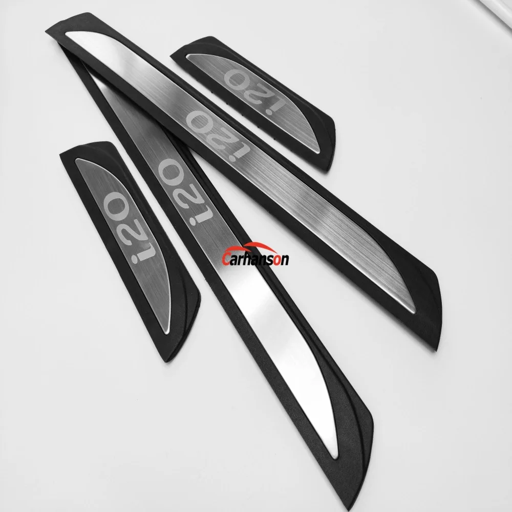 For Hyundai Elite I20 Door Sill Strip Protector Protection Scuff Plate Car Styling Sticker Auto Accessories