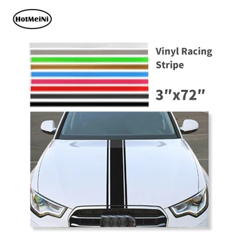 

HotMeiNi Car Stickers and Decal Styling Truck SUV Racing Stripe Vinyl Hood Engine Cover DIY Stripe Decoration Car body 183x8 cm