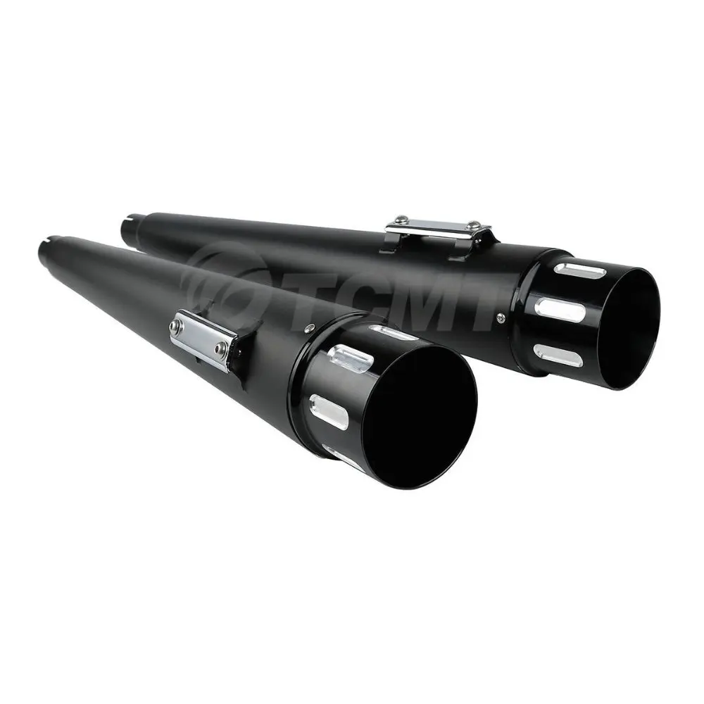 

TC 4" Megaphone Slip-On Mufflers Dual Exhaust Pipes For Harley Touring Road Street Glide Ultra 1995-2016 15