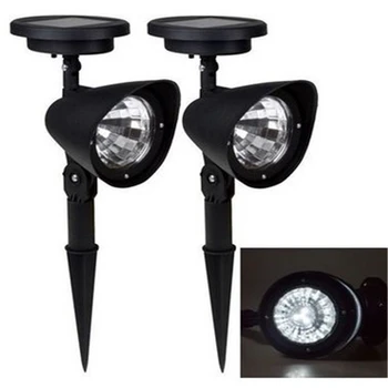 

Solar lithium battery plastic spotlights 4led outdoor waterproof landscape lights to insert garden lawn light solar lamps IP65