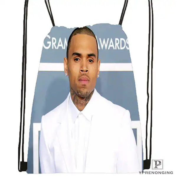 Drawstring Backpack Custom Chris-Brown-Royalty походная сумка на шнурке Cute Daypack Kids Satchel(черная спинка) 31x40 cm#180611-03-122 - Цвет: Drawstring Backpack