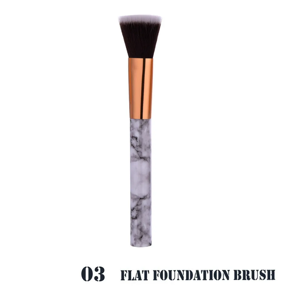 501 New Fashion Marble Makeup Brush Set Professional Face Eye Shadow Eyeliner Foundation Makeup Brushes Tool Freeship - Handle Color: C