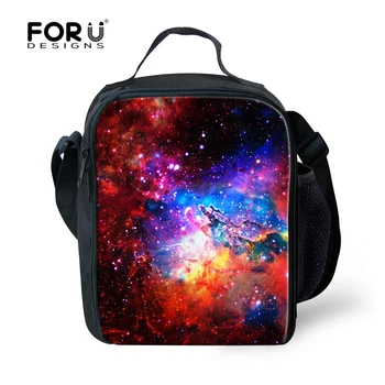 

New Harajuku Children Insulated Lunch Bag Galaxy Star Universe Portable Bolsa Termica For Teenagers Students Tourism Lunch Box