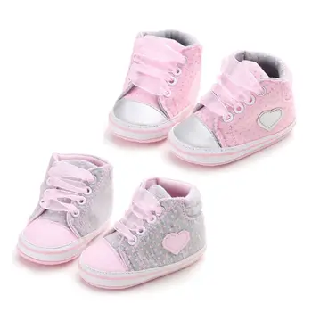 

1Pair Classic Casual Baby Shoes Toddler Newborn Polka Dots Baby Girls Autumn Lace-Up First Walkers Sneakers Shoes 0-18 Months