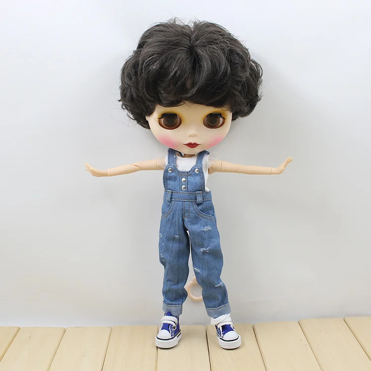 

Free shipping blyth nude doll joint body cute short hair DIY doll toys for girls