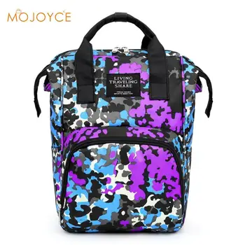 

Waterproof Print Mommy Travel Backpacks Big Maternity Nappy Top-handle Bags Fashion Travel Backpack Baby Care Bag for Mother Kid
