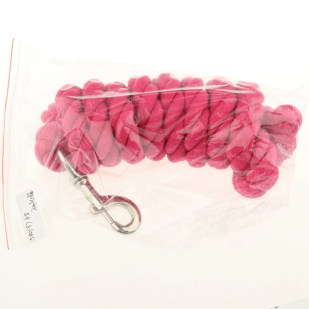 Perfeclan  Premium Horse Lead Ropes Cotton Weave Rein Halters Braided Reins 2.5 m Extra Thick Rope 