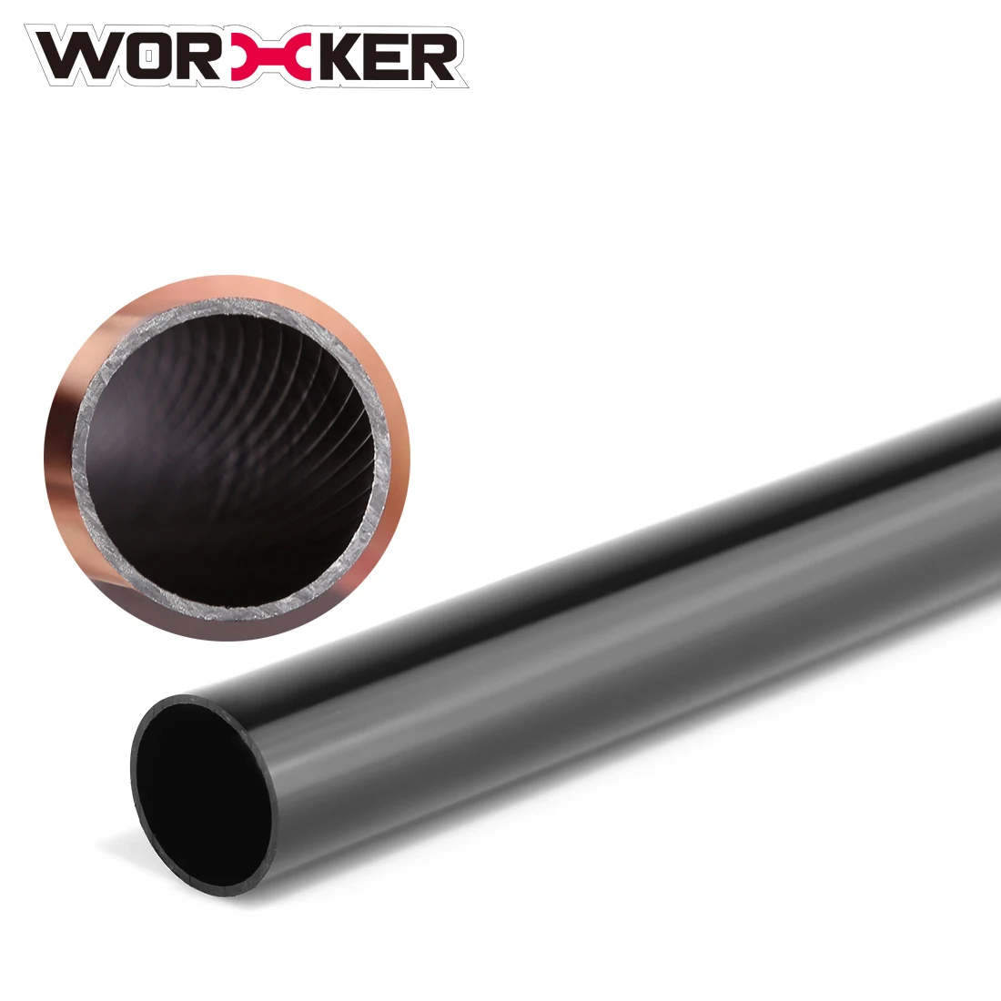 WORKER Plastic Threaded Pipe Modified Barrel Extension for Nerf - Black