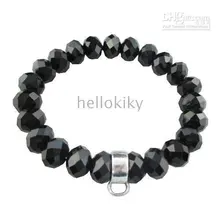 30 шт. Черный Цвет Кристалл бисером европейский стиль Браслеты