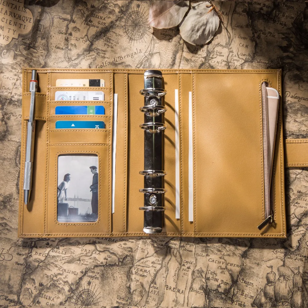 Genuine Cow Leather Cover Retro Traveler's Notebook Diary Journal Vintage Handmade Travel NoteBook Genuine Cow Leather Cover Retro Traveler's Notebook Diary Journal Vintage Handmade Travel NoteBook