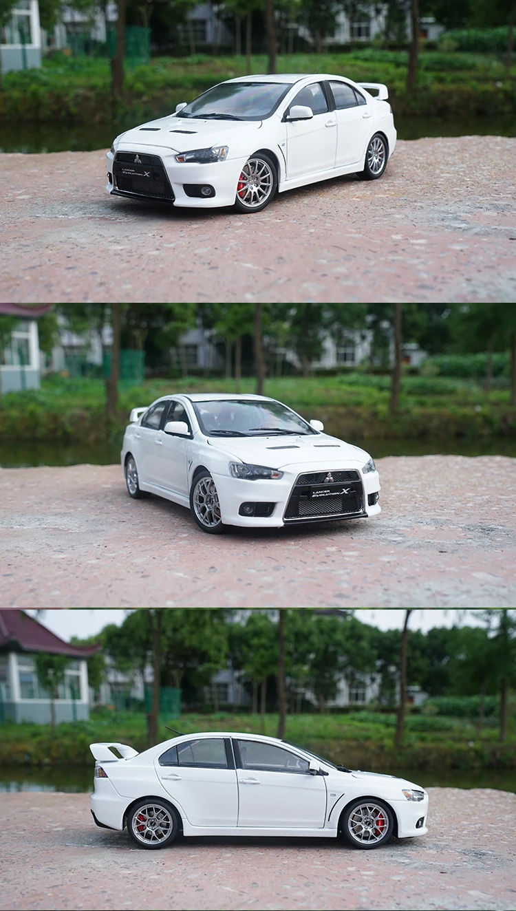 Новинка 1/18 Mitsubishi Lancer EVO X 10 EVO-X левый и правый руль литой металлический автомобиль модель игрушка для мальчика Белый Красный Синий