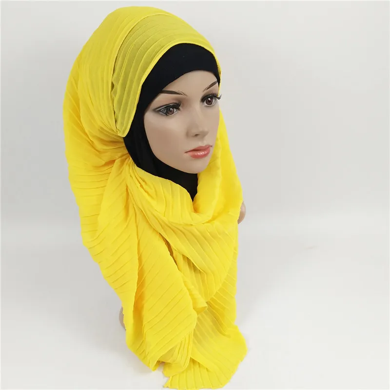 Мусульманские женщины пузырьковый жатый шифон хиджаб шарф foulard femme musulman шали исламский головной платок одежда hijabs