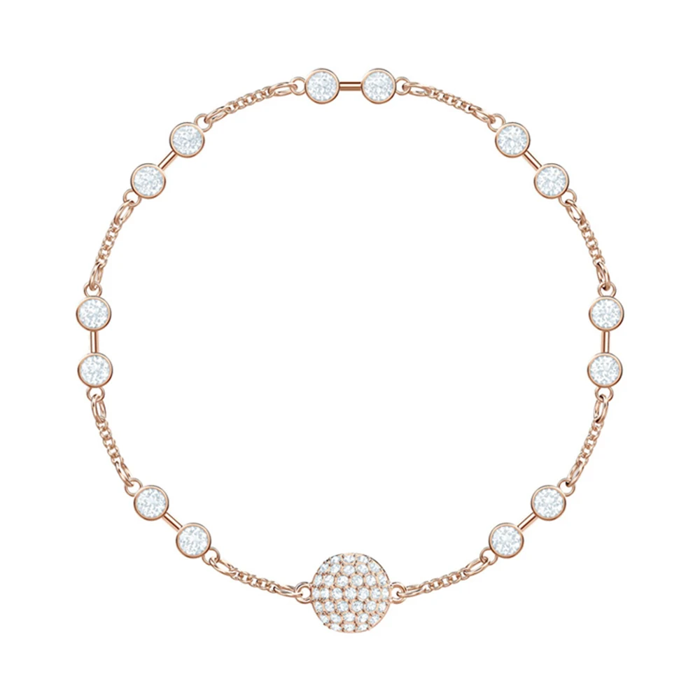 

Fanier SWA New Autumn Collection Magnetic Cloth Chains Bracelet Attached To Remix In Rose Bathed In Gold Diamonds Diy Jewels For Women