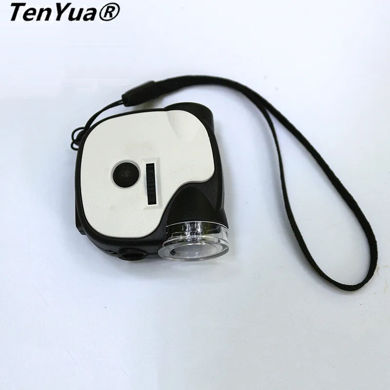 TenYua 55X Magnifier LED UV Lamp Mini Microscope Jewelry Antiques Identification Magnifying Glass Loupe | Инструменты
