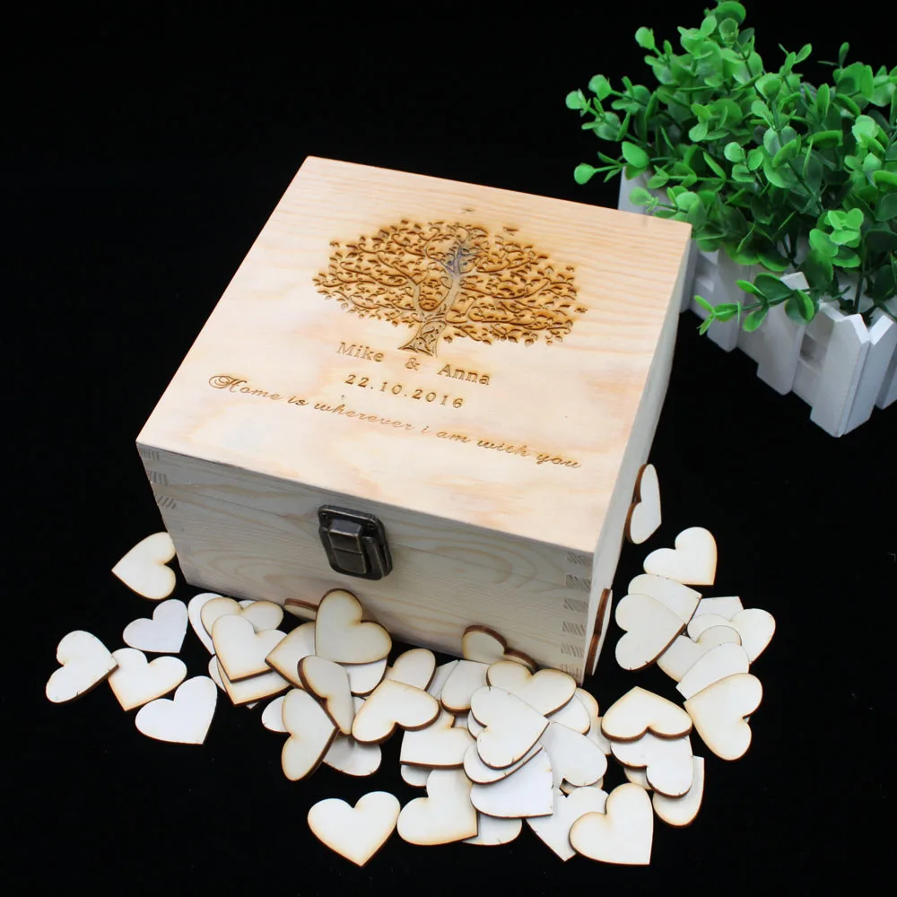 Rustic Wedding Guestbook, Custom wood keepsake box ,Custom Wedding