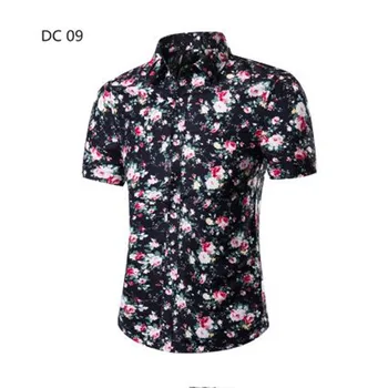 

2019 Fashion Mens Short Sleeve Hawaiian Shirt Summer Casual Floral Shirt For Men Asian Size M-4XL 10 Color
