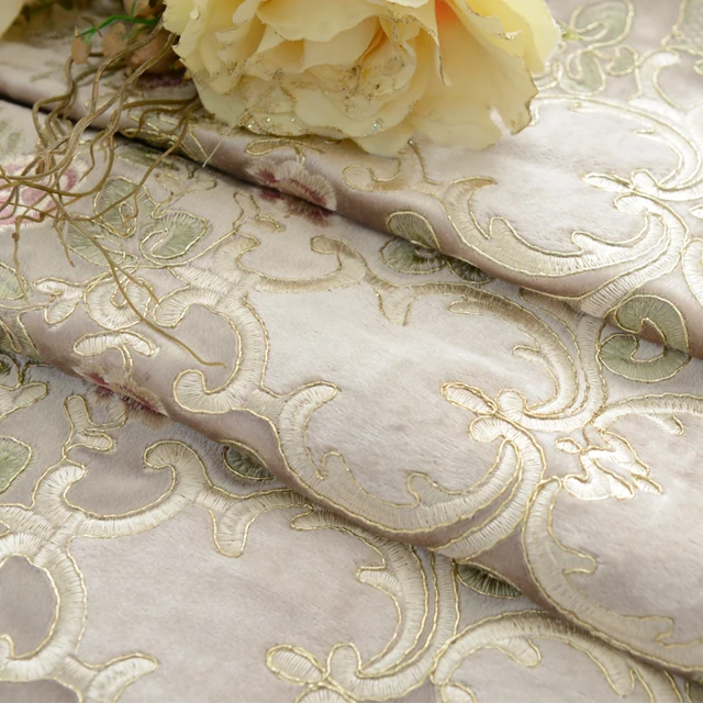 Luxury Velvet Embroidery Curtains Heavy Fabric Window Curtain