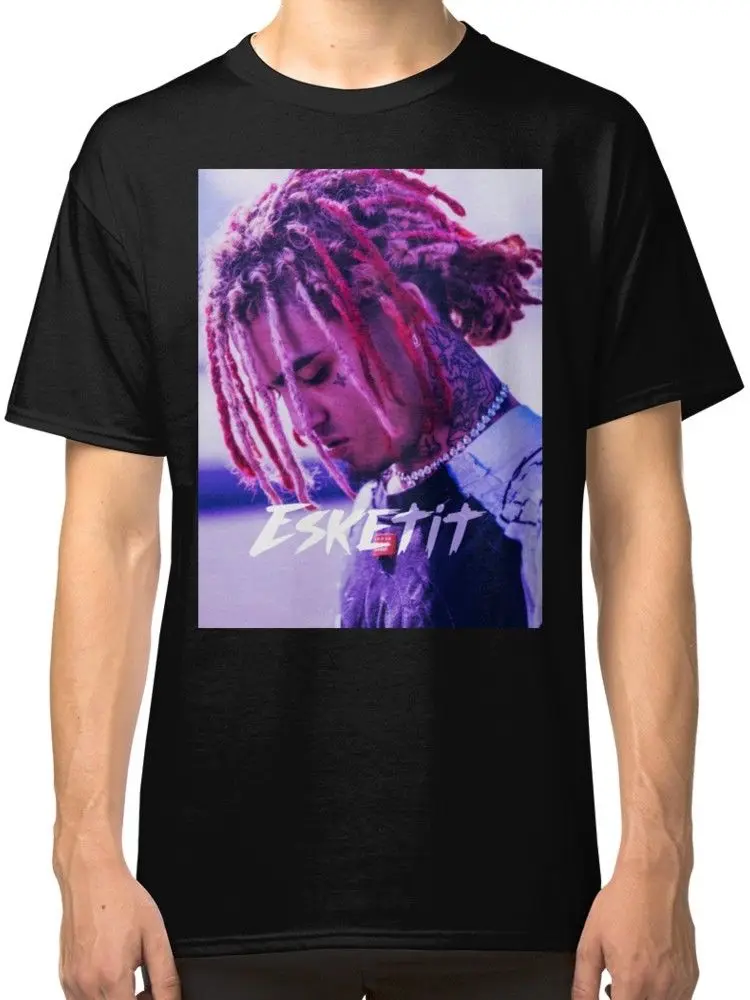Lil насос Esketit фиолетовый Для мужчин черный топы футболки Костюмы | Мужская одежда