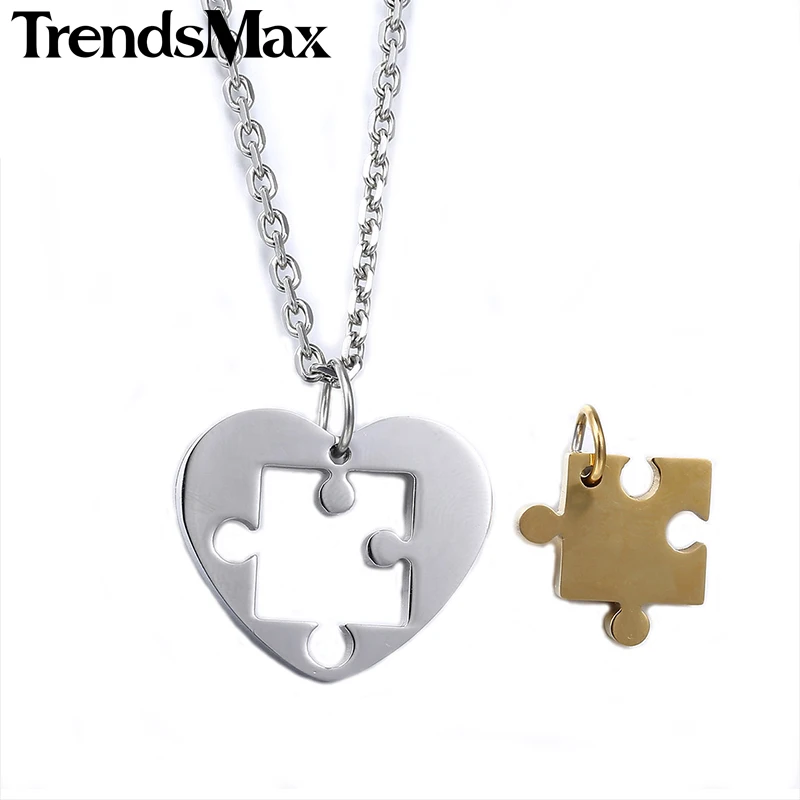 Trendsmax Мужская и женская пара головоломок сердце любовь круглые музыкальные нотки