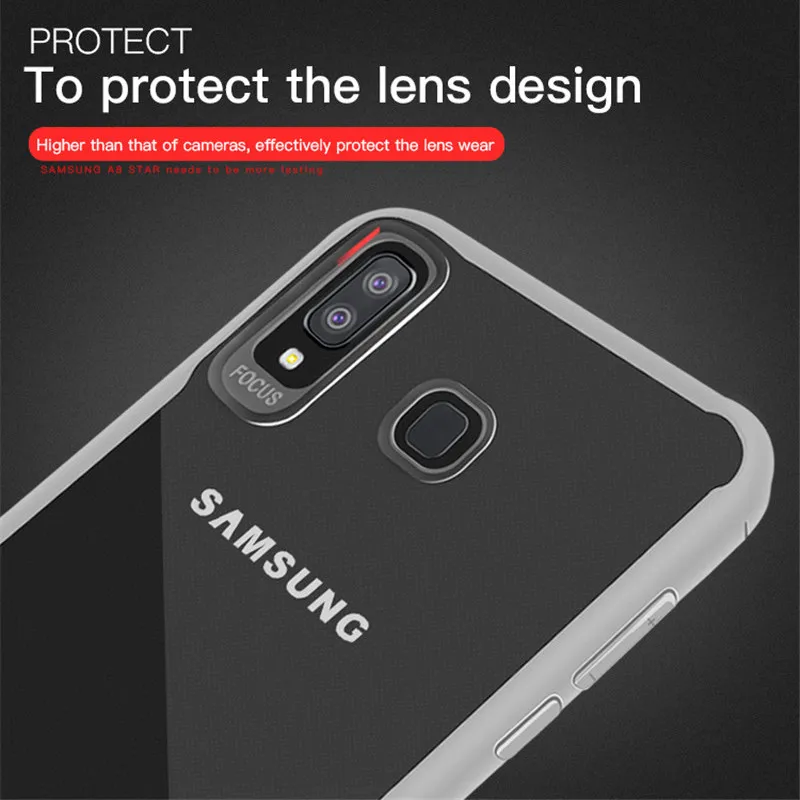Pdgb прочный прозрачный ТПУ чехол для samsung Galaxy M10 M20 A10 A30 A50 A750 A6 A7 A8 плюс 2018 J4 J6 S10 Lite