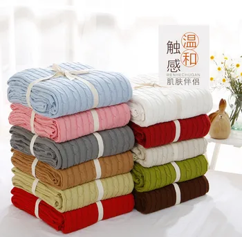

Baby Adult Blanket180cm*200cm Blankets 100% cotton Knitted Newborn Baby Swaddle Wrap Soft Winter Baby Bedding