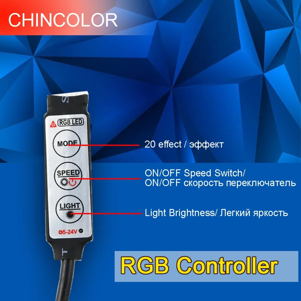 USB RGB контроллер 5 24 В светодиодный диммер с 3 клавишами 4 контактный разъем для в Led