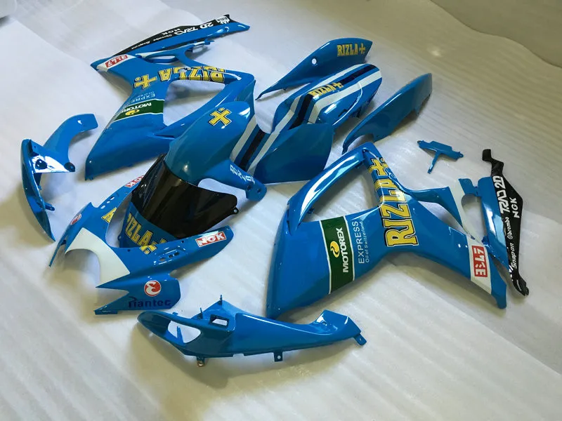 

Motorcycle Fairing kit for SUZUKI GSXR600 750 K6 06 07 GSXR 600 GSXR750 2006 2007 ABS blue Fairings set+gifts SB03