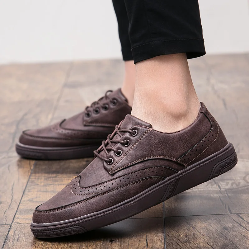 men dress shoes leather brogue oxfords luxury italian brand retro classic male footwear cool designer comfort dress flats for me (47)