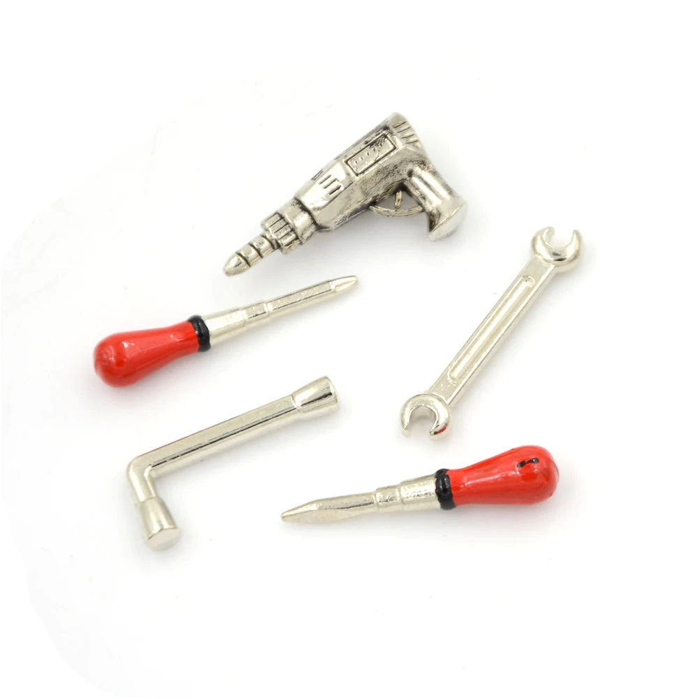 

1 Set 1:12 Alloy Repair Tool Simulation Garden Furniture Toys For Doll House Miniature Decoration Dollhouse Accessories